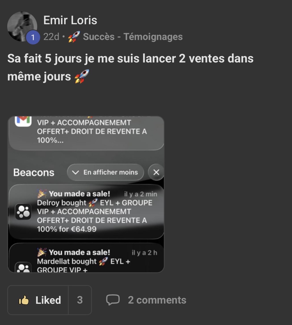 Résultat client 9