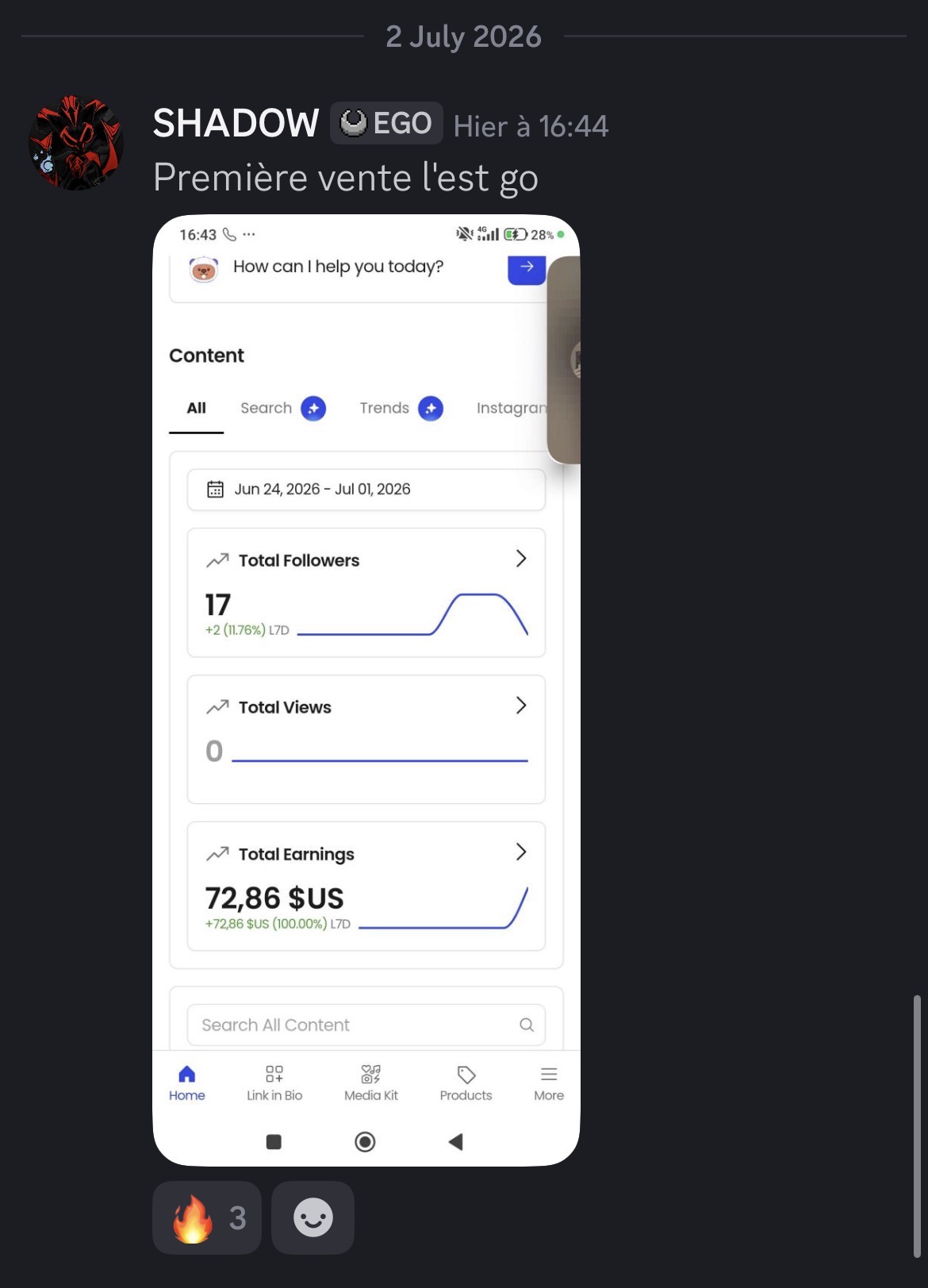 Résultat client 10