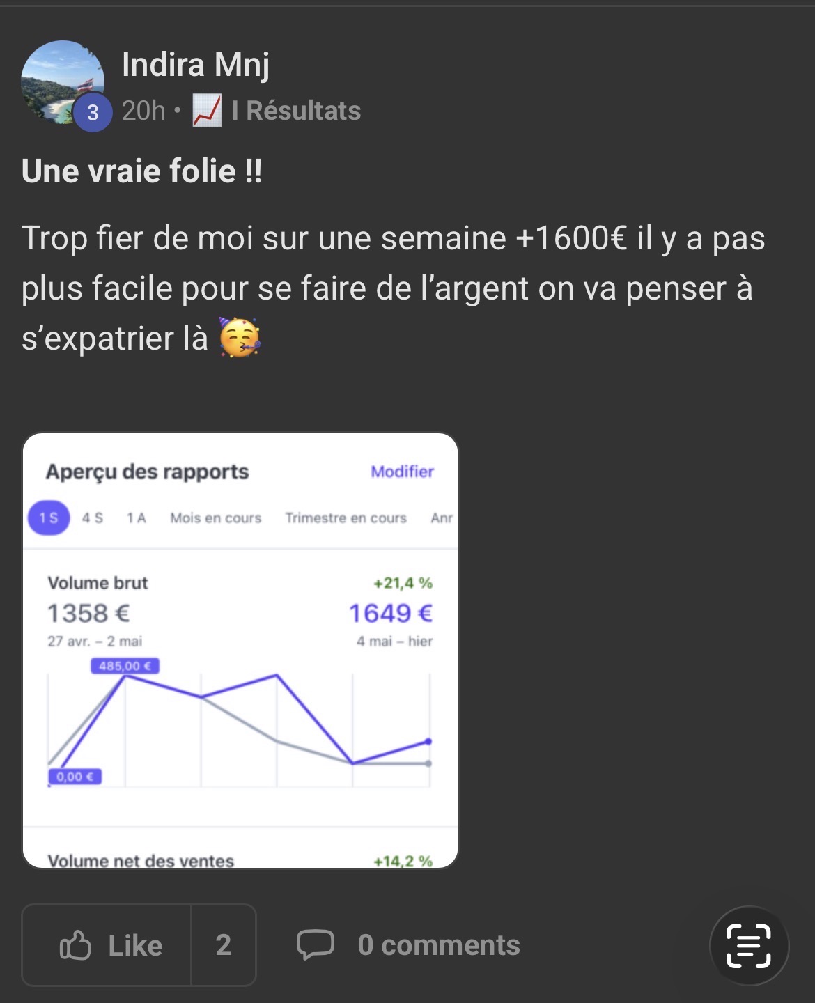 Résultat client 1